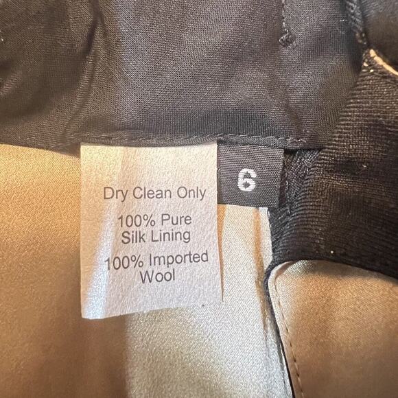 NEW Gurjot NY Womens Dress Pants 6 Charcoal Trousers Wool Silk Lining Tailored - Picture 9 of 10